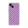 プレミアムスクエアケース with MagSafe［ Small Stripe - Purple × Pink ］