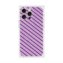 プレミアムスクエアケース with MagSafe［ Small Stripe - Purple × Pink ］