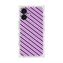 プレミアムスクエアケース with MagSafe［ Small Stripe - Purple × Pink ］