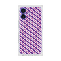 プレミアムスクエアケース with MagSafe［ Small Stripe - Purple × Pink ］