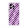 プレミアムスクエアケース with MagSafe［ Small Stripe - Purple × Pink ］