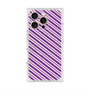プレミアムスクエアケース with MagSafe［ Small Stripe - Purple × Pink ］