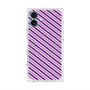 プレミアムスクエアケース with MagSafe［ Small Stripe - Purple × Pink ］