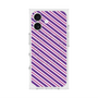 プレミアムスクエアケース with MagSafe［ Small Stripe - Purple × Pink ］