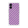 プレミアムスクエアケース with MagSafe［ Small Stripe - Purple × Pink ］