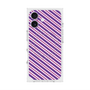 プレミアムスクエアケース with MagSafe［ Small Stripe - Purple × Pink ］