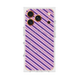 プレミアムスクエアケース with MagSafe［ Small Stripe - Purple × Pink ］