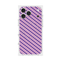プレミアムスクエアケース with MagSafe［ Small Stripe - Purple × Pink ］
