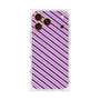プレミアムスクエアケース with MagSafe［ Small Stripe - Purple × Pink ］