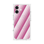 プレミアムスクエアケース with MagSafe［ Middle Stripe - Pink ］