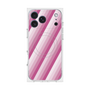プレミアムスクエアケース with MagSafe［ Middle Stripe - Pink ］