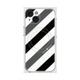 プレミアムスクエアケース with MagSafe［ Big Stripe - Black × Gray ］