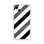プレミアムスクエアケース with MagSafe［ Big Stripe - Black × Gray ］
