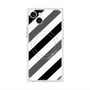 プレミアムスクエアケース with MagSafe［ Big Stripe - Black × Gray ］