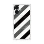 プレミアムスクエアケース with MagSafe［ Big Stripe - Black × Gray ］