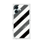 プレミアムスクエアケース with MagSafe［ Big Stripe - Black × Gray ］