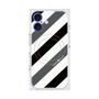 プレミアムスクエアケース with MagSafe［ Big Stripe - Black × Gray ］
