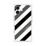 プレミアムスクエアケース with MagSafe［ Big Stripe - Black × Gray ］