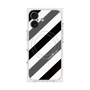 プレミアムスクエアケース with MagSafe［ Big Stripe - Black × Gray ］