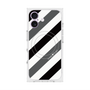 プレミアムスクエアケース with MagSafe［ Big Stripe - Black × Gray ］