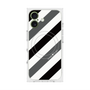 プレミアムスクエアケース with MagSafe［ Big Stripe - Black × Gray ］