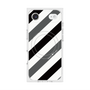プレミアムスクエアケース with MagSafe［ Big Stripe - Black × Gray ］