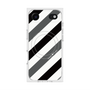 プレミアムスクエアケース with MagSafe［ Big Stripe - Black × Gray ］
