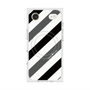プレミアムスクエアケース with MagSafe［ Big Stripe - Black × Gray ］
