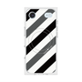 プレミアムスクエアケース with MagSafe［ Big Stripe - Black × Gray ］