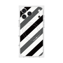 プレミアムスクエアケース with MagSafe［ Big Stripe - Black × Gray ］