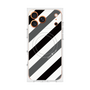 プレミアムスクエアケース with MagSafe［ Big Stripe - Black × Gray ］