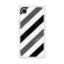 プレミアムスクエアケース with MagSafe［ Big Stripe - Black × Gray ］