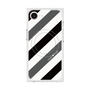 プレミアムスクエアケース with MagSafe［ Big Stripe - Black × Gray ］