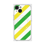 プレミアムスクエアケース with MagSafe［ Big Stripe - Green × Yellow ］