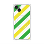 プレミアムスクエアケース with MagSafe［ Big Stripe - Green × Yellow ］