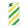 プレミアムスクエアケース with MagSafe［ Big Stripe - Green × Yellow ］