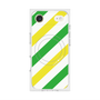 プレミアムスクエアケース with MagSafe［ Big Stripe - Green × Yellow ］