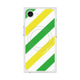 プレミアムスクエアケース with MagSafe［ Big Stripe - Green × Yellow ］