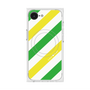 プレミアムスクエアケース with MagSafe［ Big Stripe - Green × Yellow ］