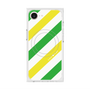 プレミアムスクエアケース with MagSafe［ Big Stripe - Green × Yellow ］