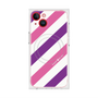プレミアムスクエアケース with MagSafe［ Big Stripe - Purple × Pink ］