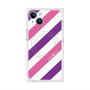 プレミアムスクエアケース with MagSafe［ Big Stripe - Purple × Pink ］