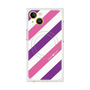 プレミアムスクエアケース with MagSafe［ Big Stripe - Purple × Pink ］