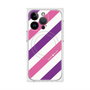 プレミアムスクエアケース with MagSafe［ Big Stripe - Purple × Pink ］