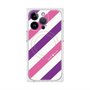 プレミアムスクエアケース with MagSafe［ Big Stripe - Purple × Pink ］