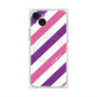 プレミアムスクエアケース with MagSafe［ Big Stripe - Purple × Pink ］