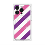プレミアムスクエアケース with MagSafe［ Big Stripe - Purple × Pink ］