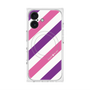 プレミアムスクエアケース with MagSafe［ Big Stripe - Purple × Pink ］