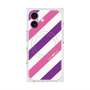 プレミアムスクエアケース with MagSafe［ Big Stripe - Purple × Pink ］