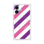 プレミアムスクエアケース with MagSafe［ Big Stripe - Purple × Pink ］